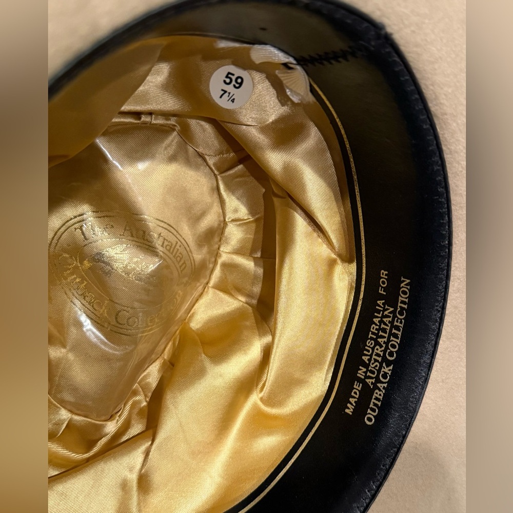 Vintage Australian Drifter Pure Fur Felt with Genuine Leather Interior Band - Picture 7 of 7